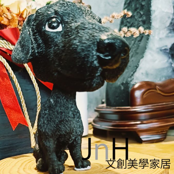 家飾 ─ 【大頭狗/黑拉不拉多犬】